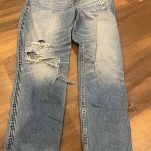Abercrombie & Fitch Faded Blue Ripped Jeans